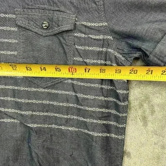 Jeremiah Clothing Shirt Mens Size Medium Blue Button Up Workwear Cotton Pocket - Picture 3 of 9